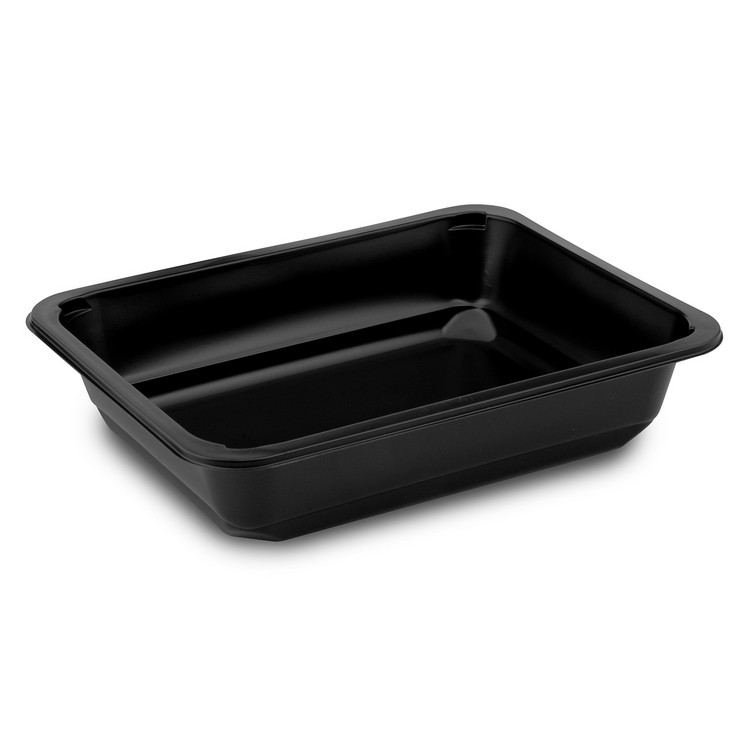  Menu misa (PP) nedelená čierna 227 x 178 x 50 mm [50 ks] 