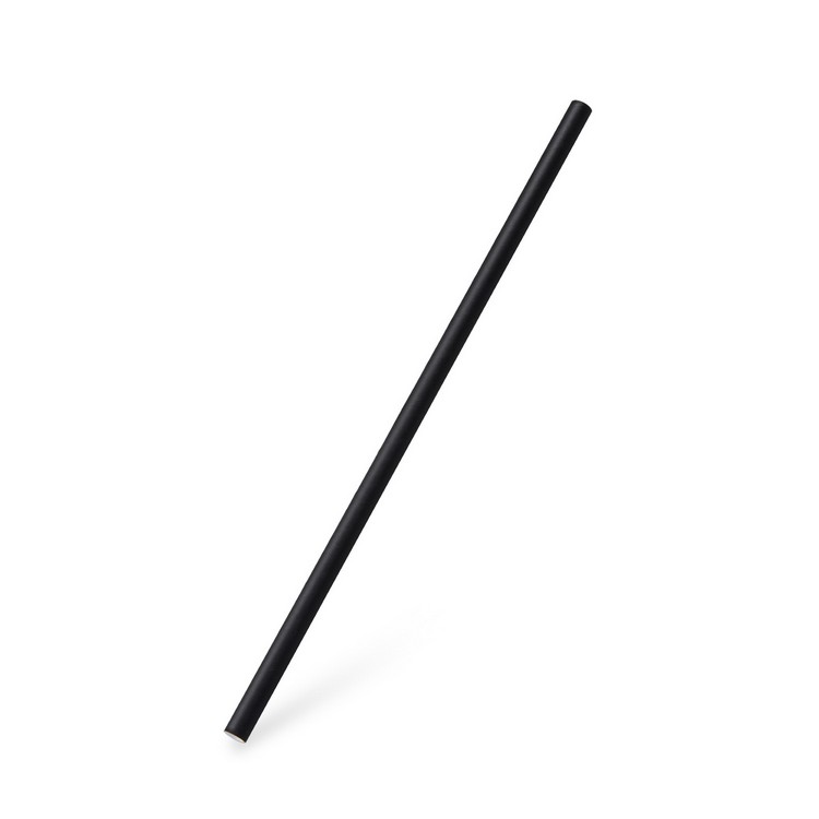 Slamka papierová čierna `JUMBO` Ø8mm x 25cm [100 ks] 